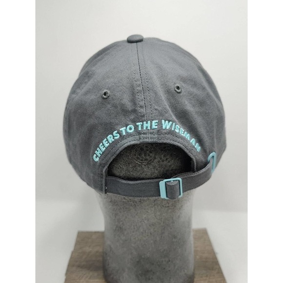Dutch bros Gray Teal adjustable Strapback hat Cap Canvas Super clean! - Picture 3 of 7
